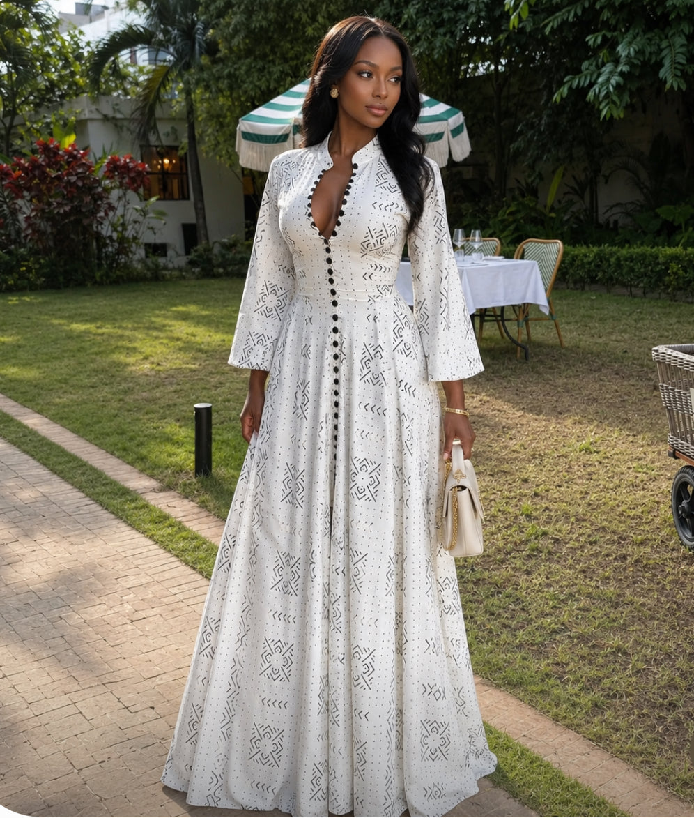 Azalia Printed Maxi Dress