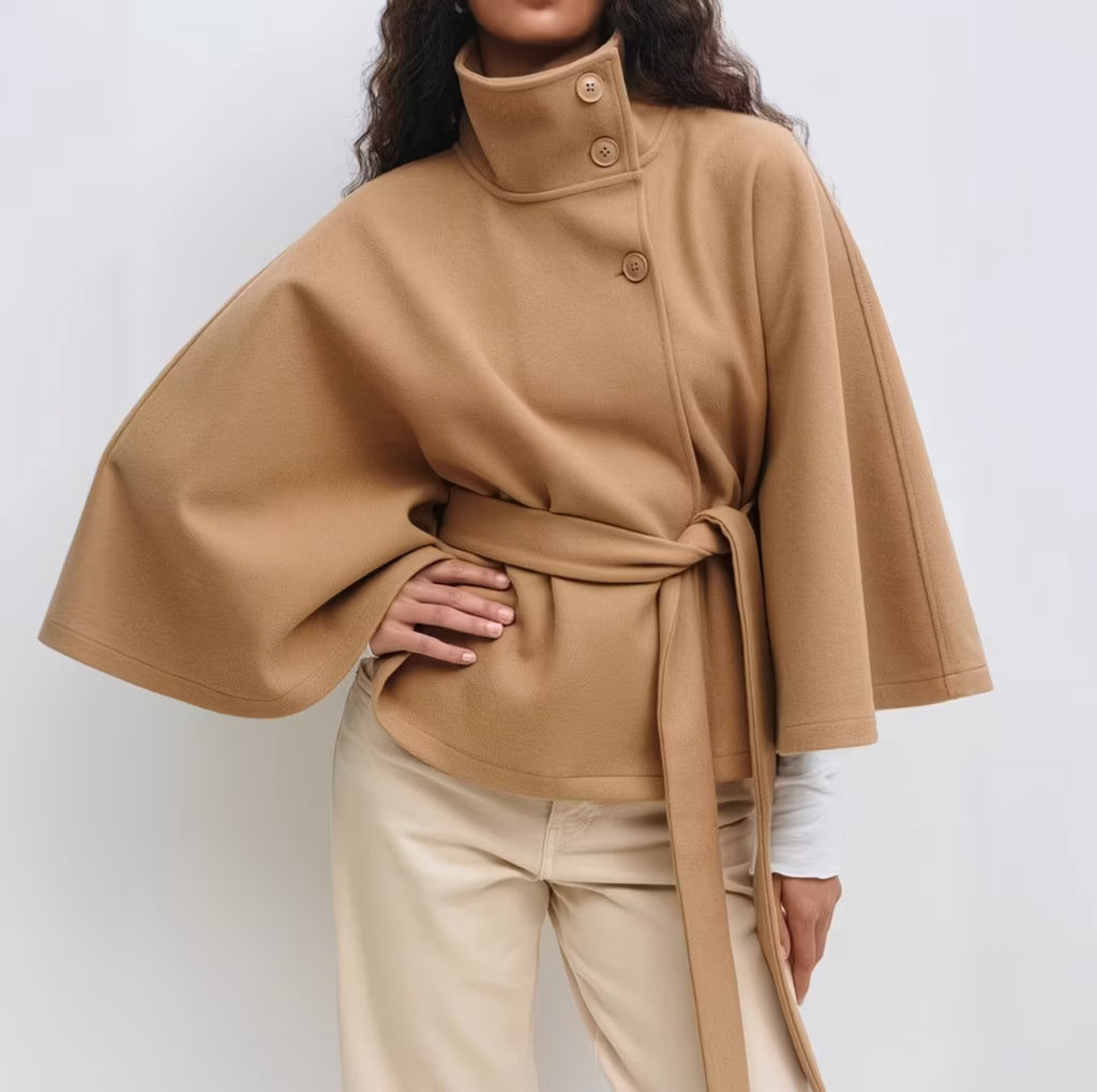 The Cabe Belted Cape Trench Coat