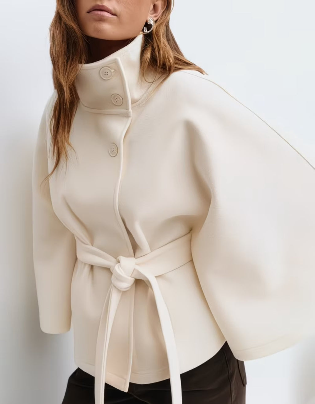The Cabe Belted Cape Trench Coat