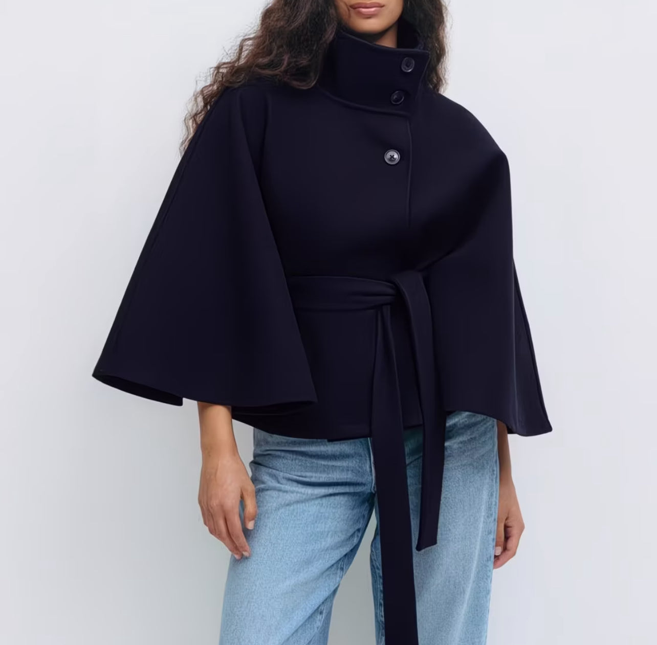 The Cabe Belted Cape Trench Coat