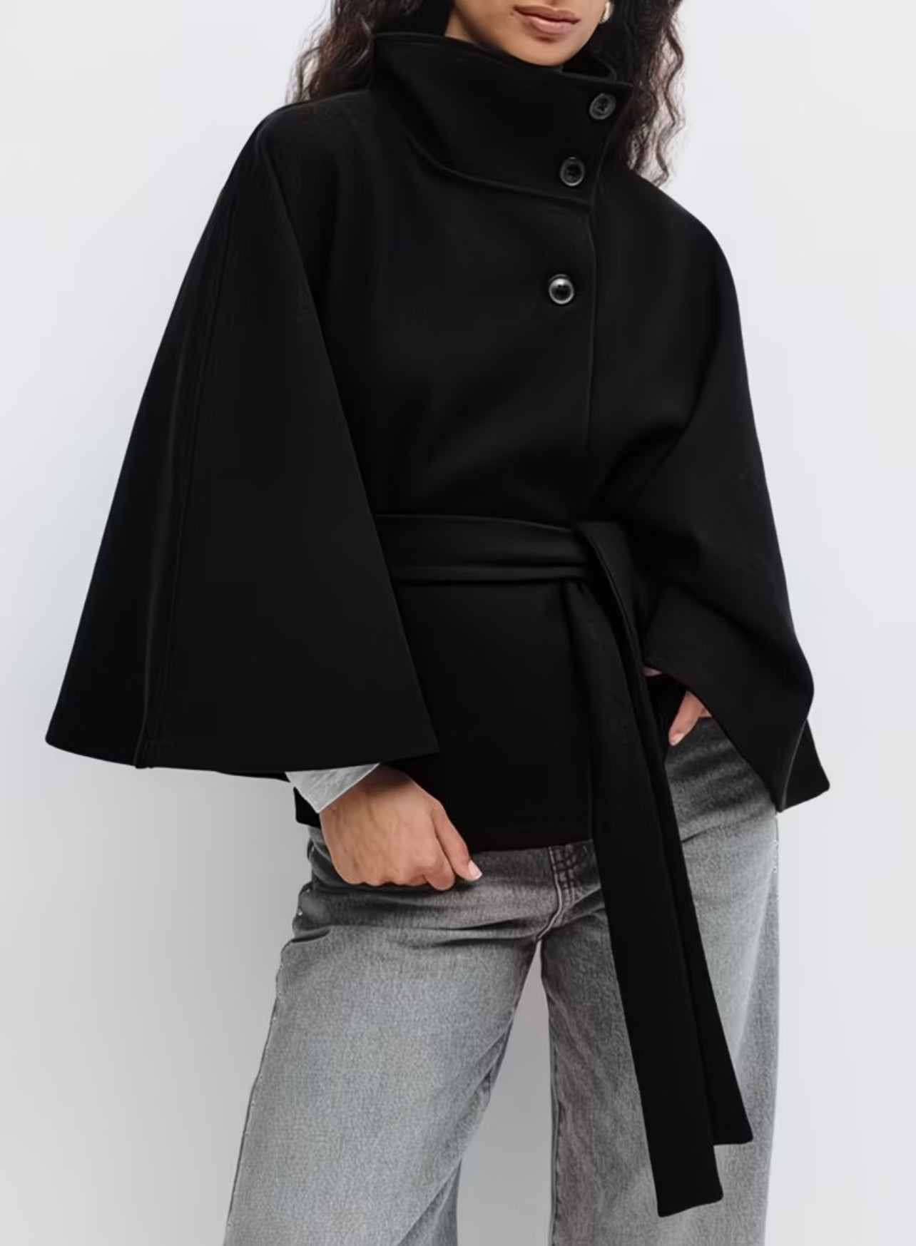 The Cabe Belted Cape Trench Coat