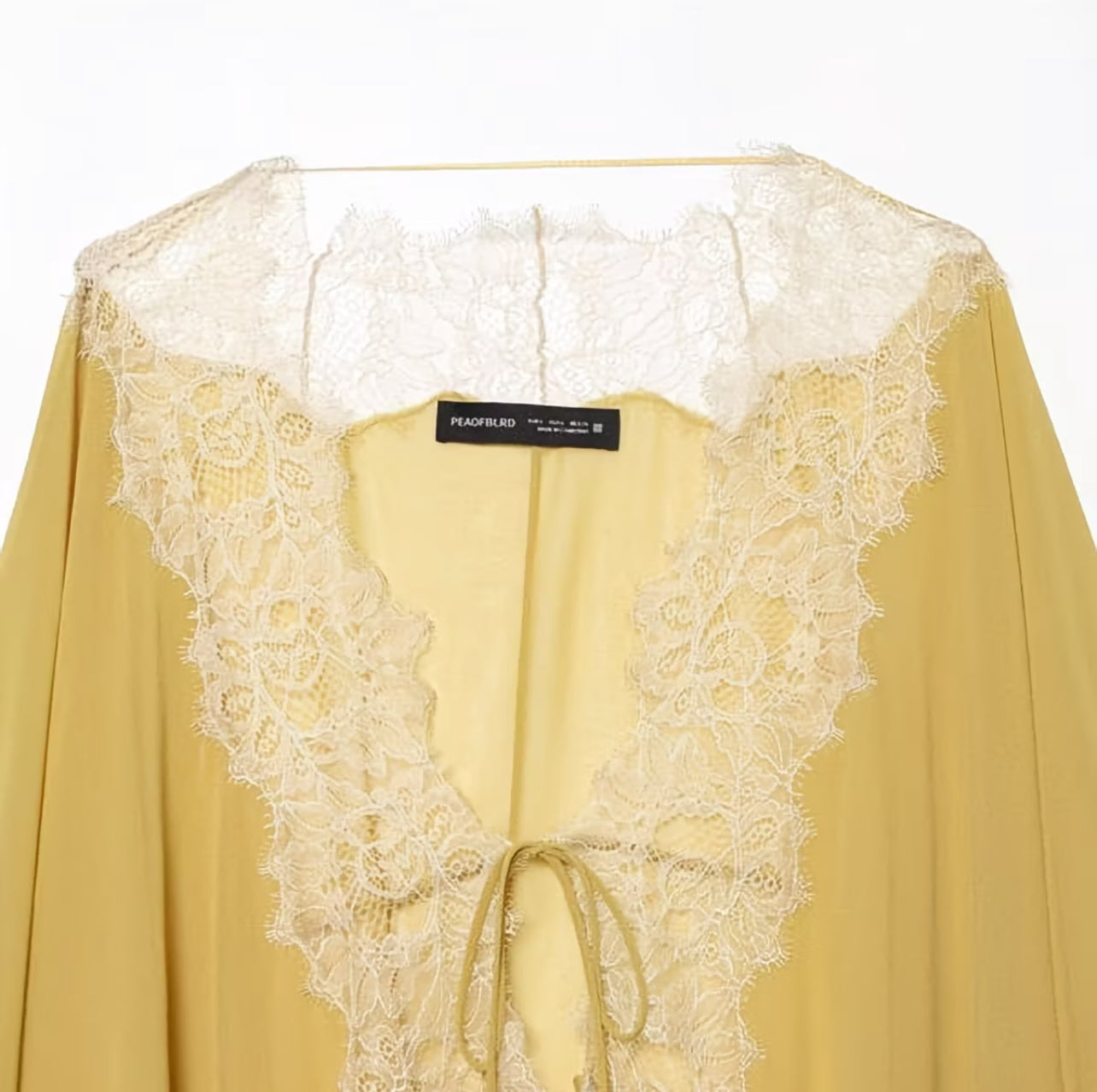 Women's Eyelash Knit Lace V-Neck Cardigan with Front Tie & Batwing Sleeves – Lightweight Beach Cover-Up