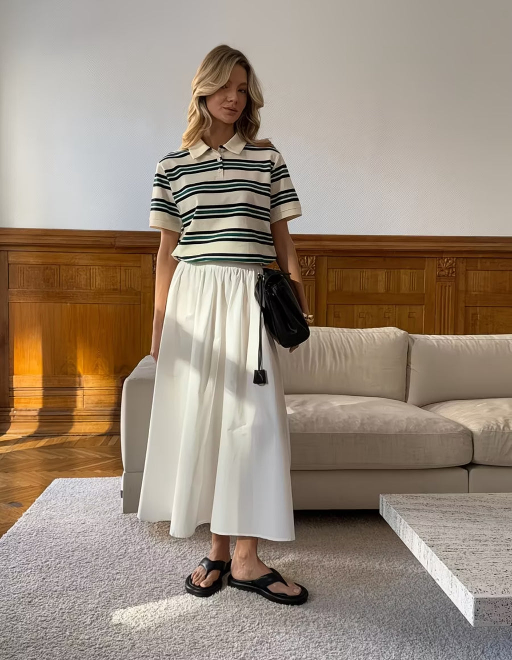 Vintage Stripe Knit Polo