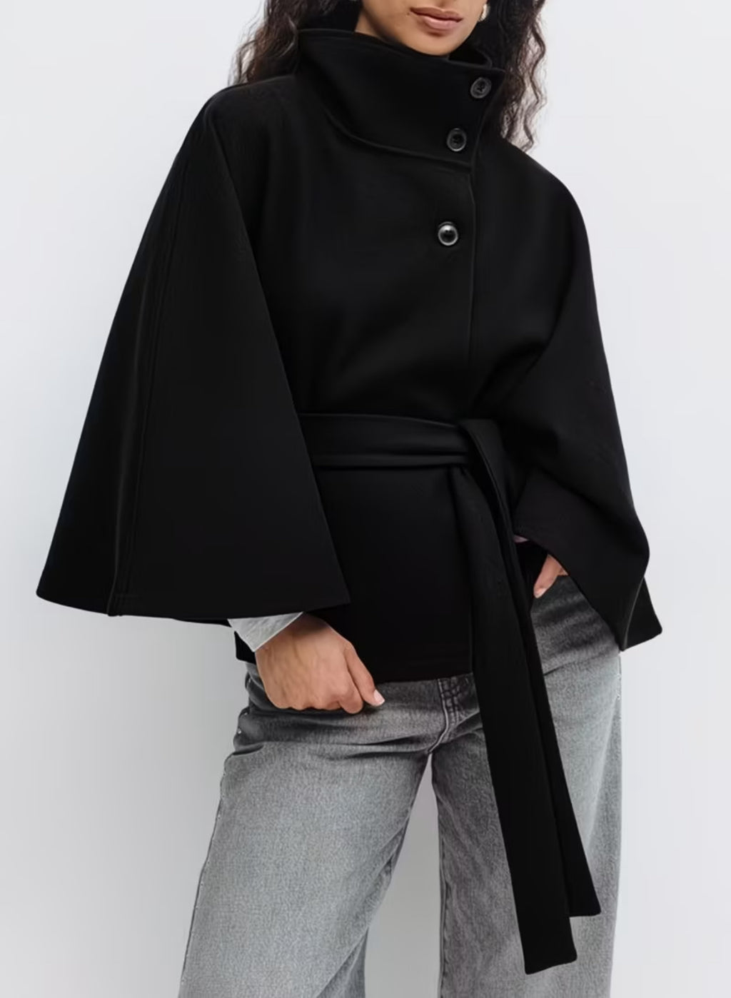 The Cabe Belted Cape Trench Coat