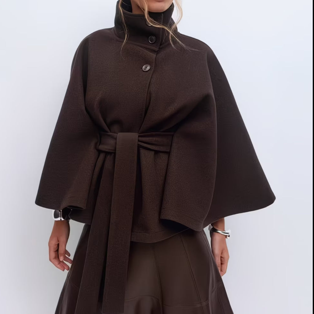 The Cabe Belted Cape Trench Coat
