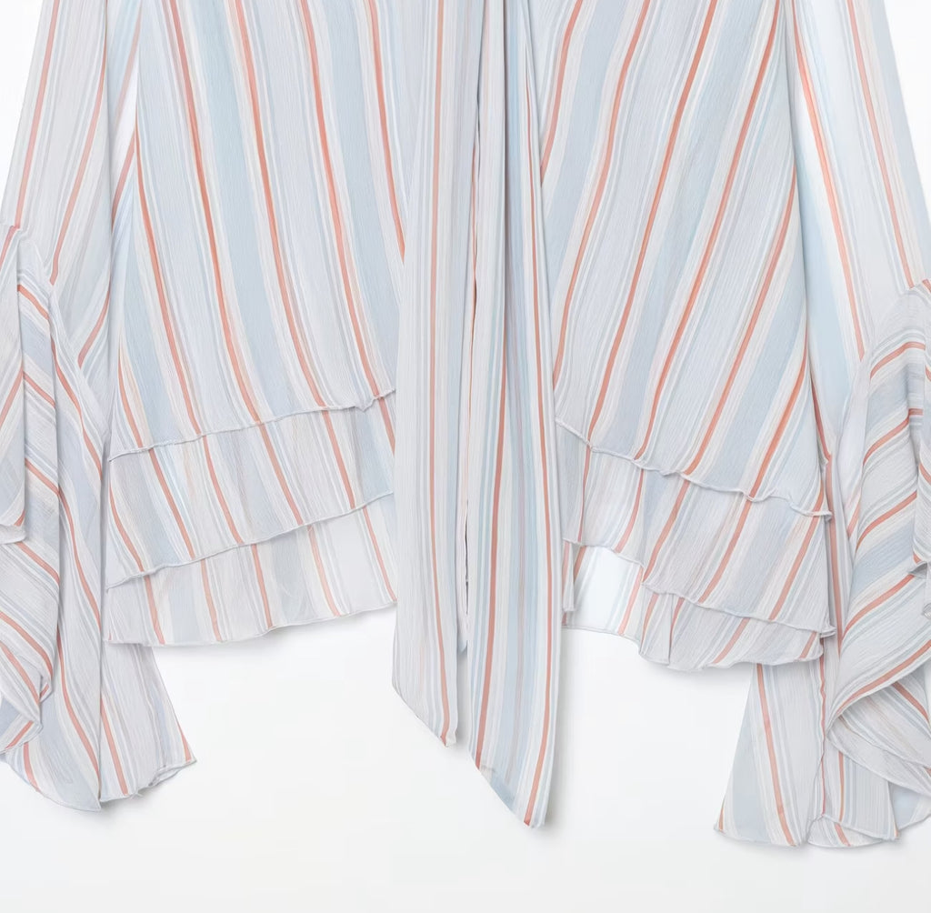 The Cabe Paris Stripe Tie-Front Blouse