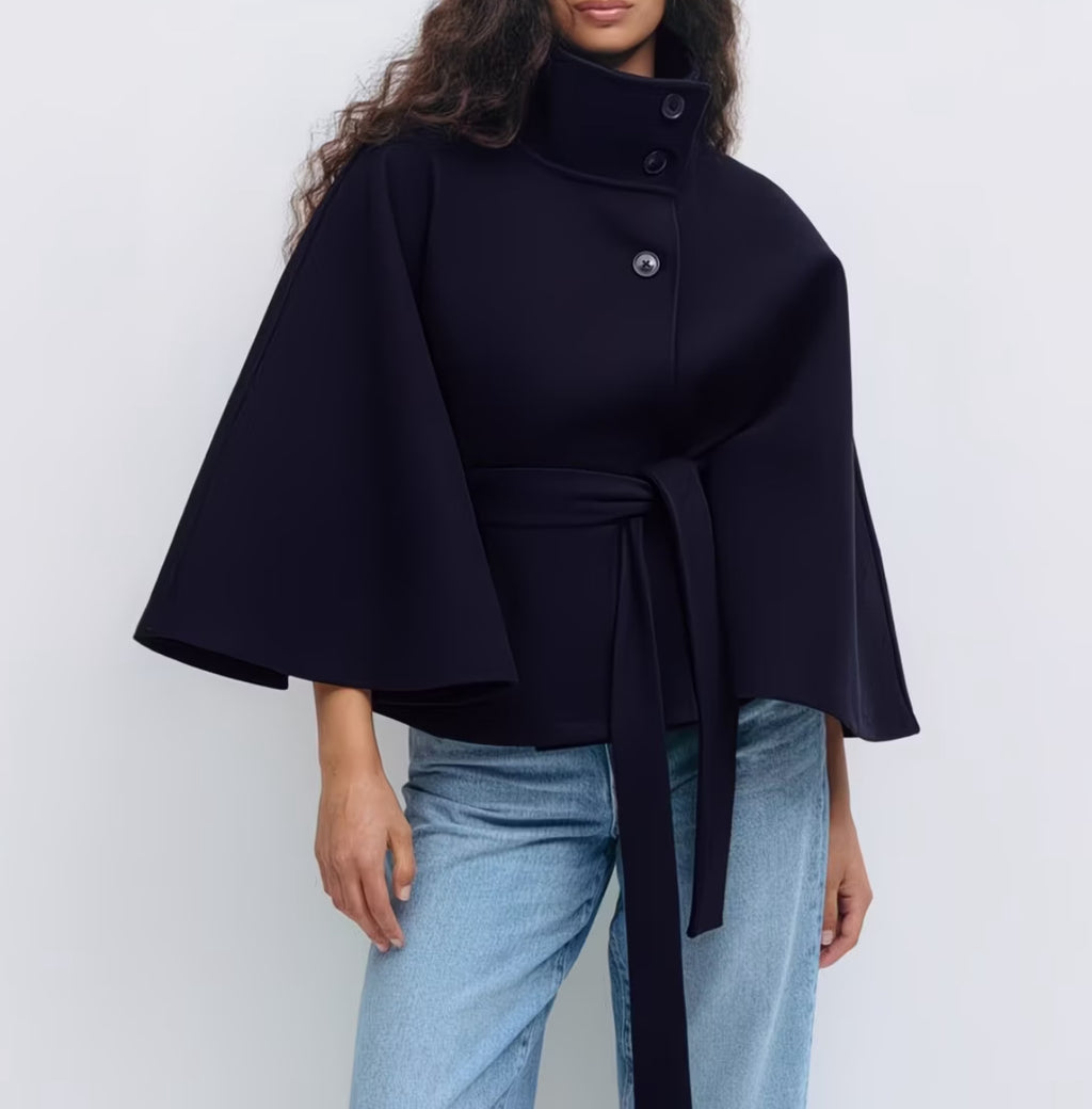 The Cabe Belted Cape Trench Coat