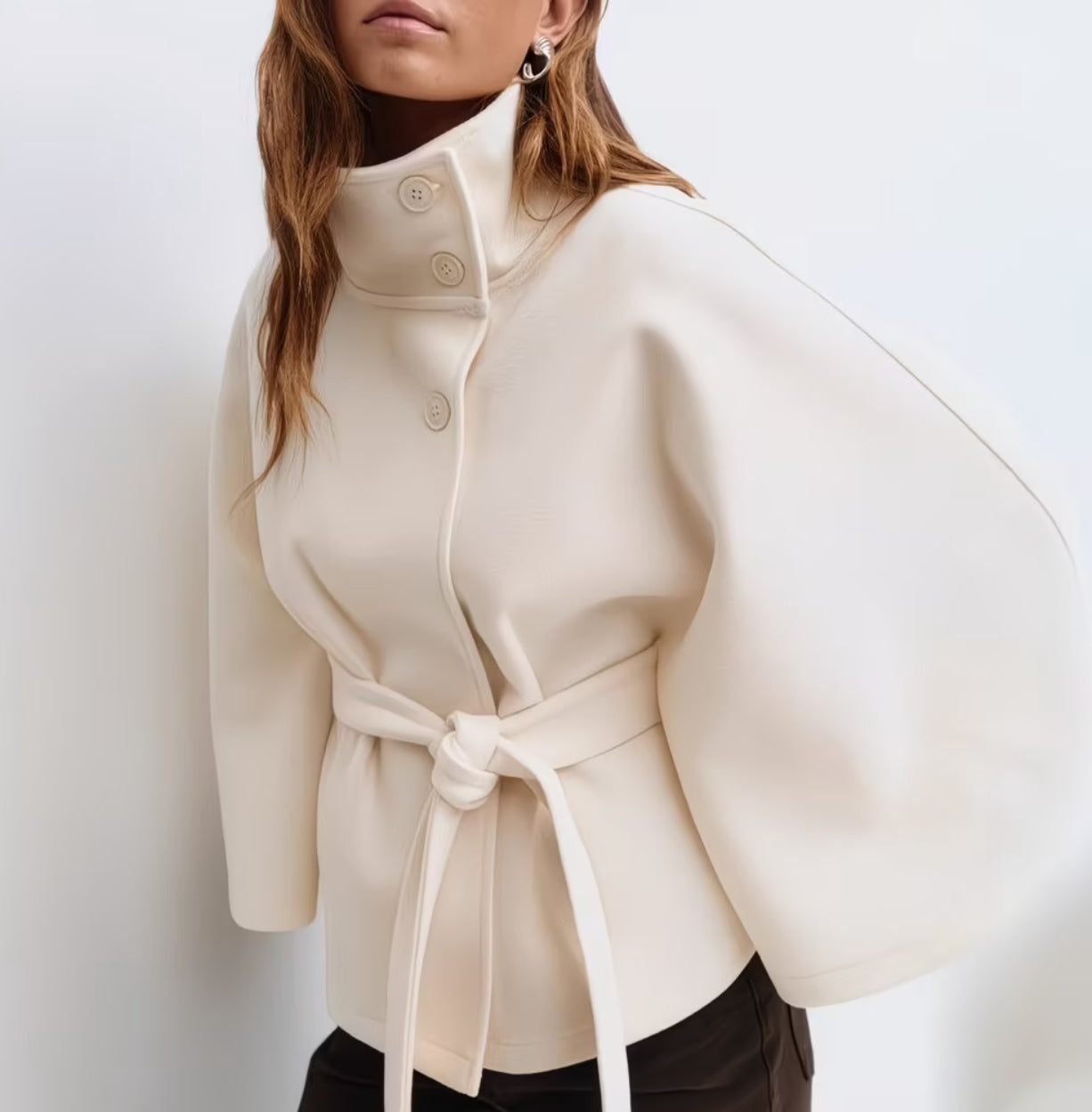 The Cabe Belted Cape Trench Coat